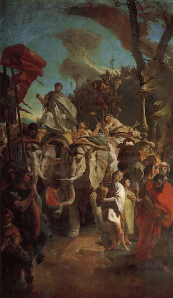 Giovanni Battista Tiepolo The Triumph of Aurelian oil painting picture